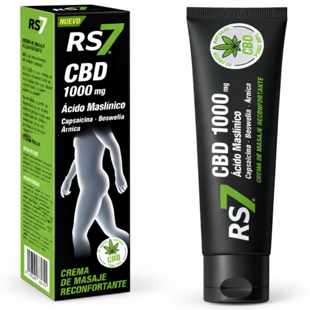 RS7 CBD 1000 mg 75 ml Crema Antiinflamatoria de Masaje