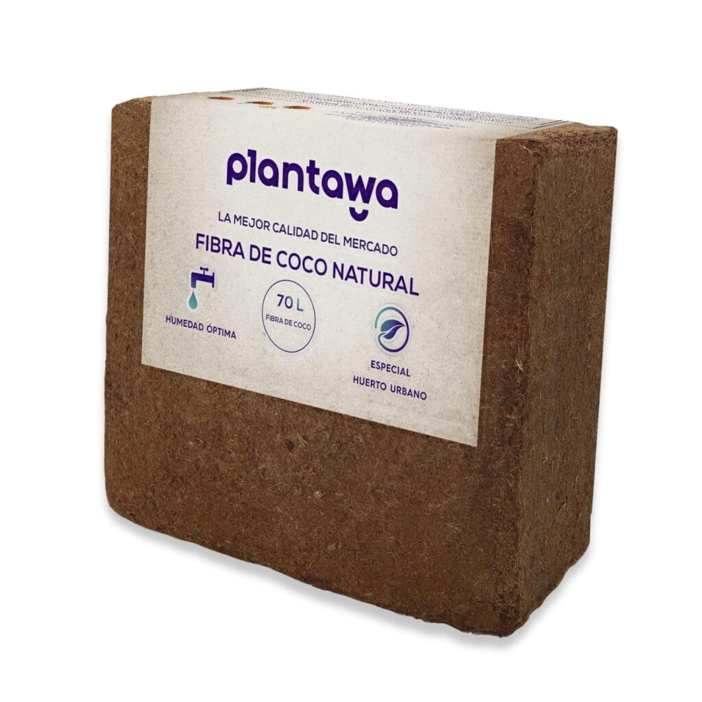 PLANTAWA Fibra de Coco Orgánica Bloque 5Kg 70L