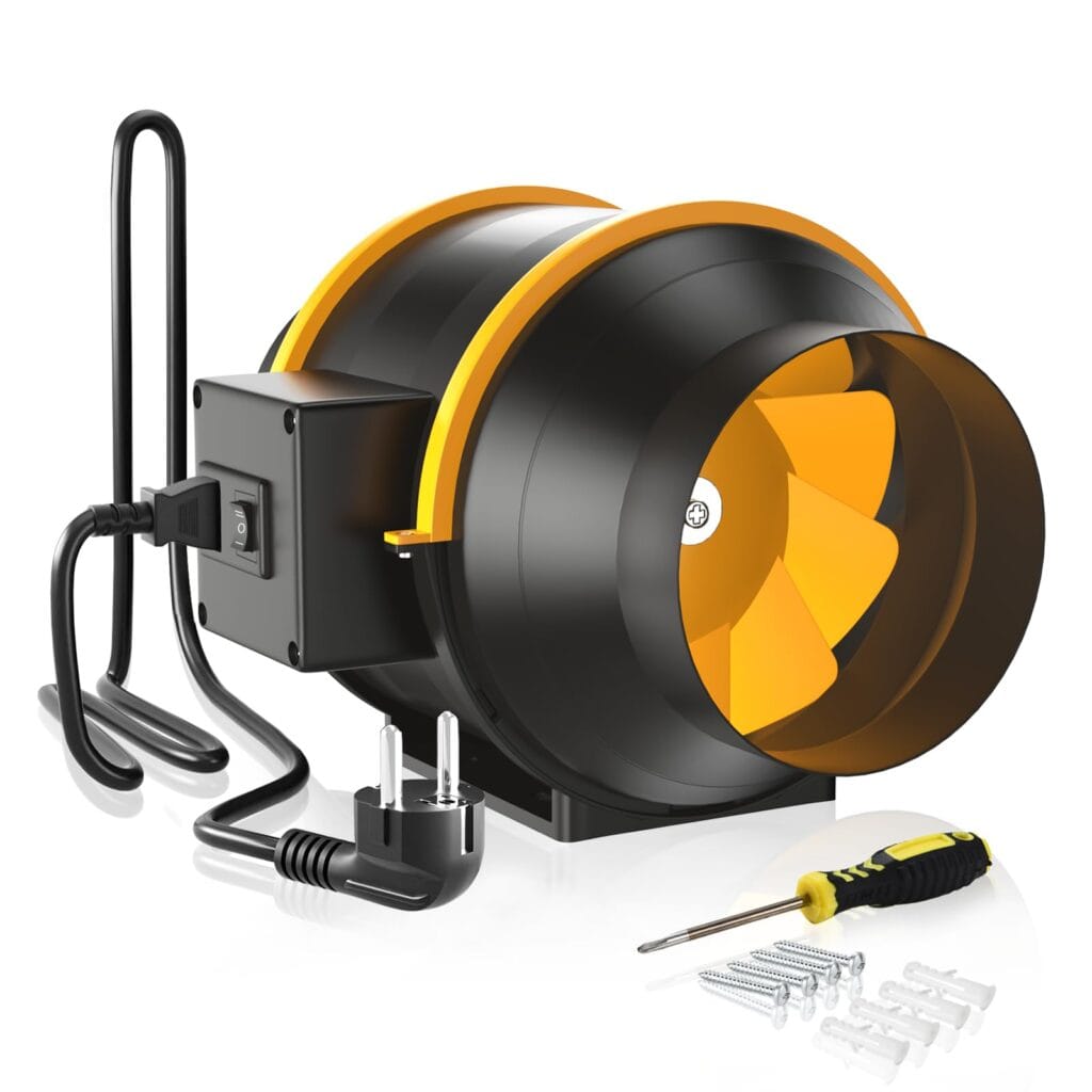 FanGoFast Extractor de Aire 125 mm con Controlador Ajustable